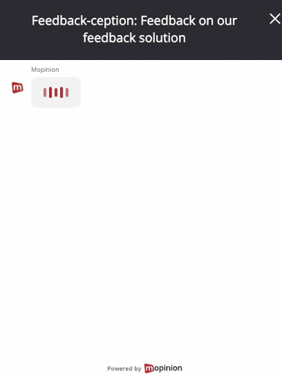 Onboarding feedback