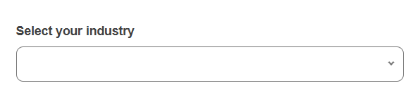 Dropdown in a customer feedback form