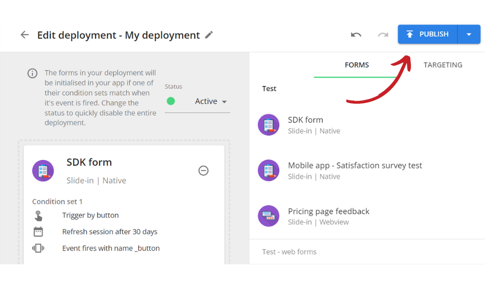 Edit deployment